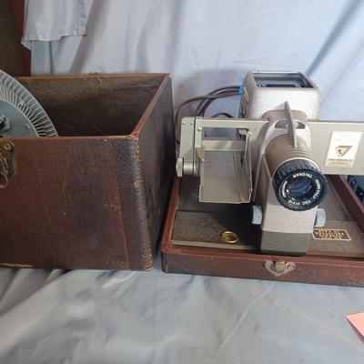 Sale Photo Thumbnail #185: 2 Projectors. Vintage TDC Selectron Semimatic with original Box and a Mitsubishi LVP-SD10U with the bag and remote. Also a Pana-vue automatic