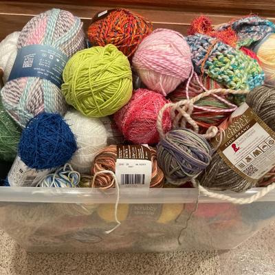 Large tote full of yarn