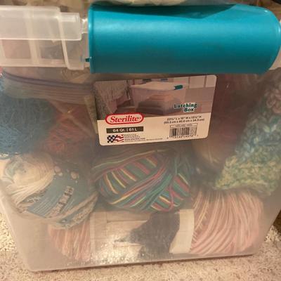 Large tote full of yarn