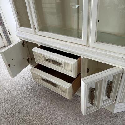Beautiful White China Hutch