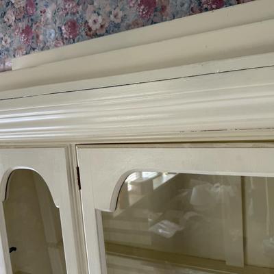 Beautiful White China Hutch