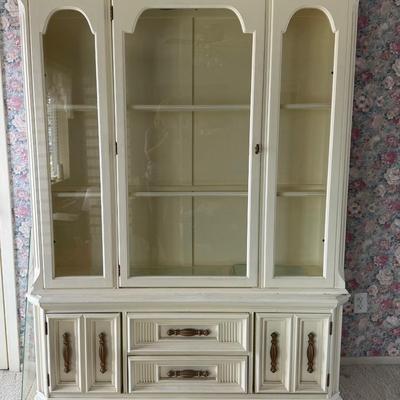 Beautiful White China Hutch