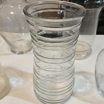 9 Piece Glass Vase Lot