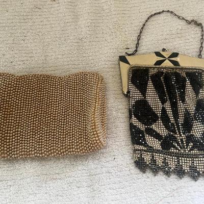 Antique Mesh Bag & Beaded Clutch Purse