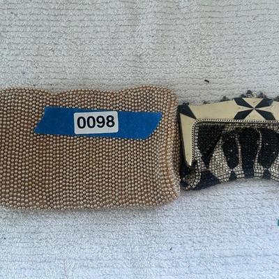 Antique Mesh Bag & Beaded Clutch Purse