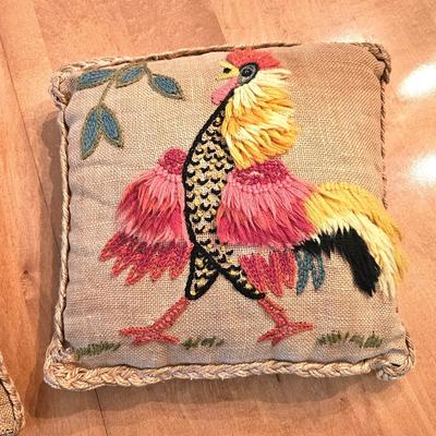 The Owl and the Rooster Pillow Lot
