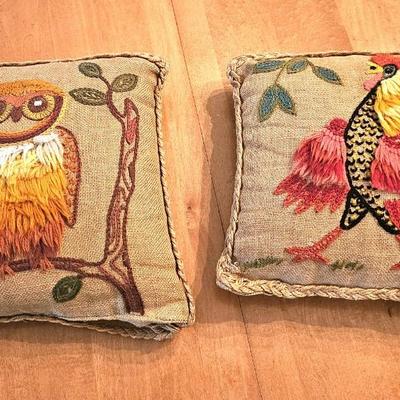 The Owl and the Rooster Pillow Lot