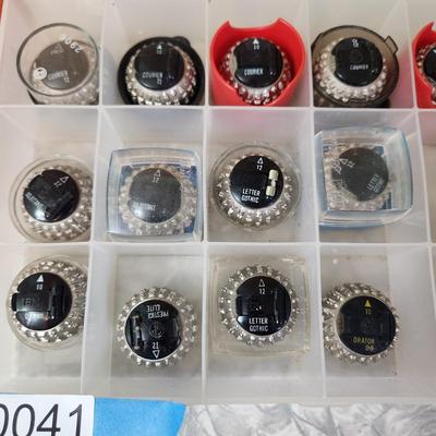 12 IBM Selectric Typewriter Font Balls & Correction Tape