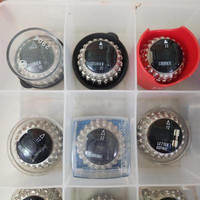 12 IBM Selectric Typewriter Font Balls & Correction Tape
