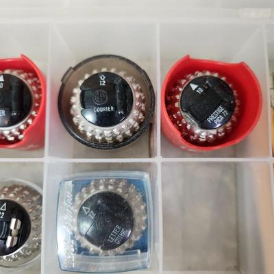 12 IBM Selectric Typewriter Font Balls & Correction Tape