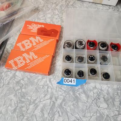 12 IBM Selectric Typewriter Font Balls & Correction Tape