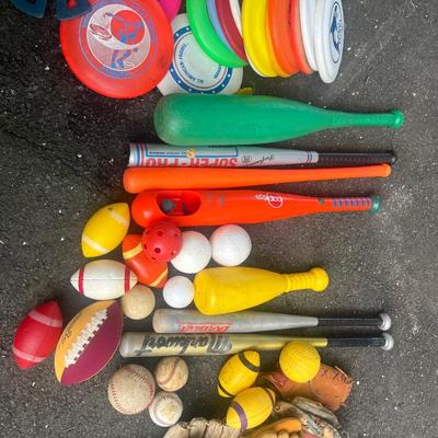 Various Sporting Goods, Balls, Bats ect.