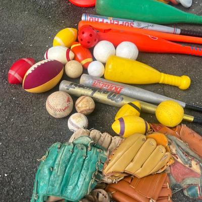 Various Sporting Goods, Balls, Bats ect.