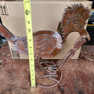 Yard Art Metal Bird with It's Catch Roadrunner