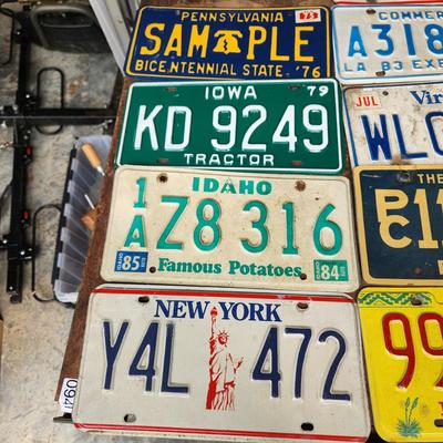 8 Different State PA. Iowa Idaho New york Delaware New Mexico License Plates