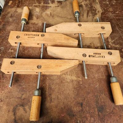 2 Craftsman 12" Wood Clamps Handscrew 66644