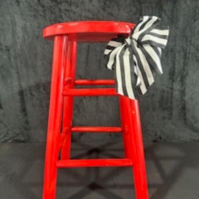 PAINTED ROOSTER STOOL