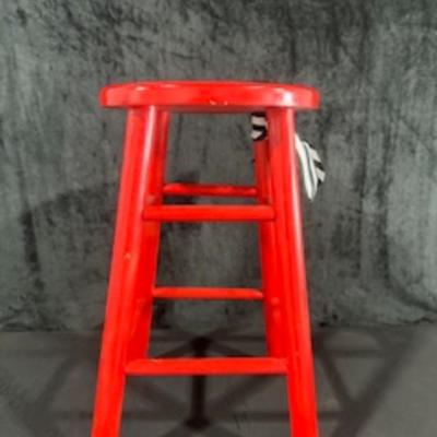 PAINTED ROOSTER STOOL