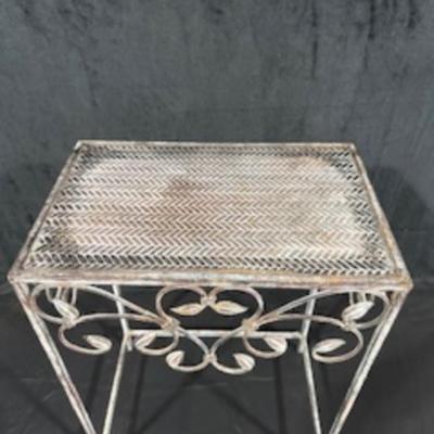 ORNATE METAL SIDE TABLE