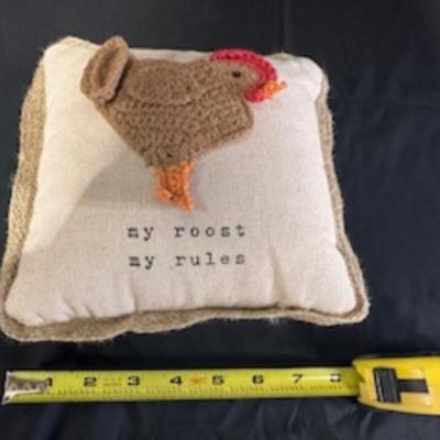 ROOSTER PILLOWS AND KITCHEN TOWELS