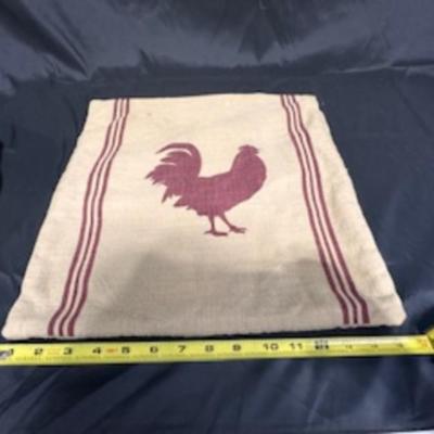 ROOSTER PILLOWS AND KITCHEN TOWELS