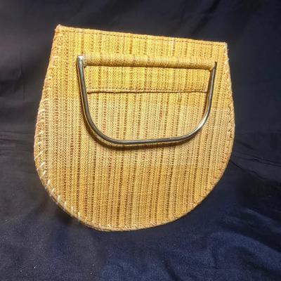 BRASS BASE DOUBLE LIGHTED LAMP, VANITY MIRROR, 2 NECKLACES AND A PURSE