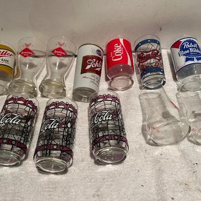 Beer Glasses & Coke Glasses vintage