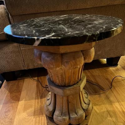 Stone Top Pedestal Stand/Table