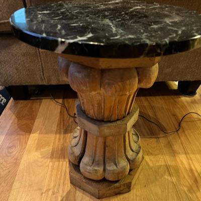 Stone Top Pedestal Stand/Table