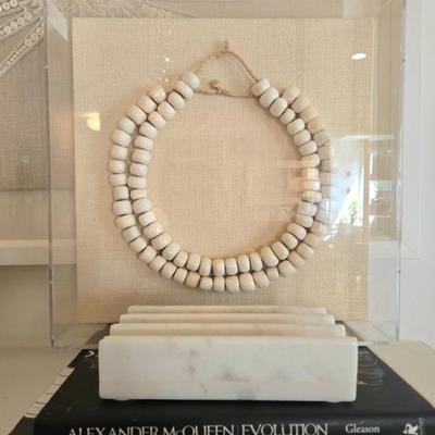 Sale Photo Thumbnail #49: African ivory beads framed