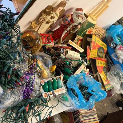 Vintage Christmas Lights & Decorations Lot