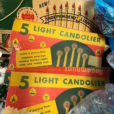 Vintage Christmas Lights & Decorations Lot