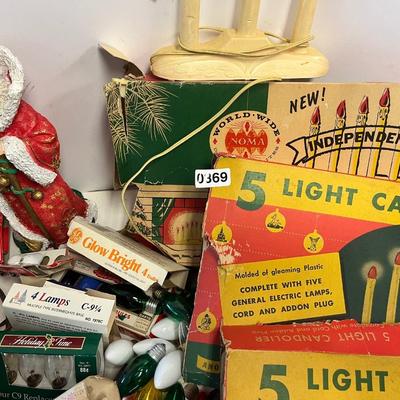Vintage Christmas Lights & Decorations Lot