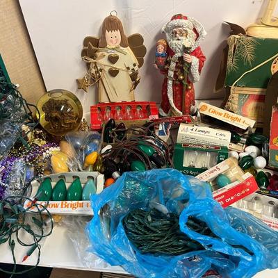 Vintage Christmas Lights & Decorations Lot