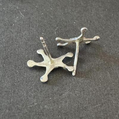 Sterling Silver Whimsical Goodnight Stars Stud Post Earrings.
