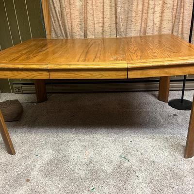 Oak Kitchen Table with extension Insert
