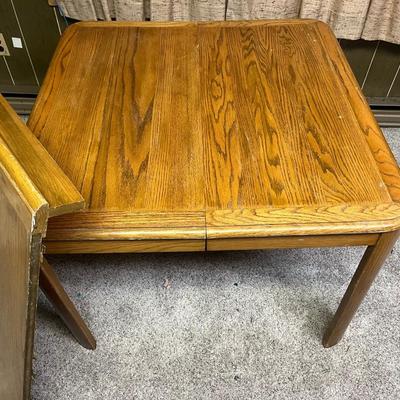 Oak Kitchen Table with extension Insert