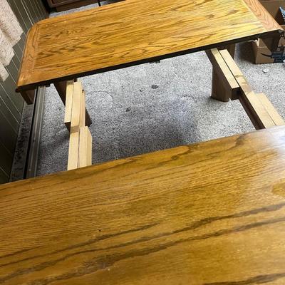 Oak Kitchen Table with extension Insert
