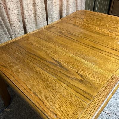 Oak Kitchen Table with extension Insert
