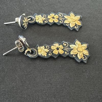 Damascene Toledo Earrings, a type of jewelry historically crafted in Toledo, Spain,