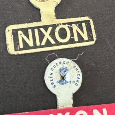 Vintage political campaign memorabilia