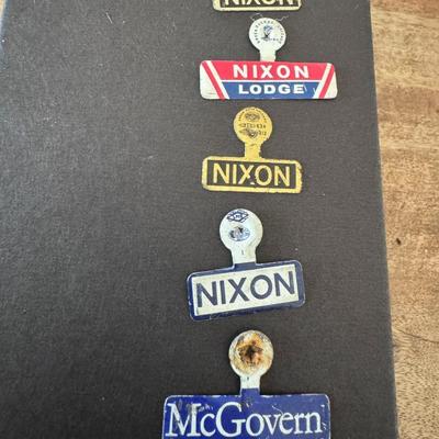 Vintage political campaign memorabilia