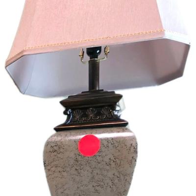 Sale Photo Thumbnail #78: 2 matching ceramic faux crackle table lamps. The color is sage green. Bid is for the pair.