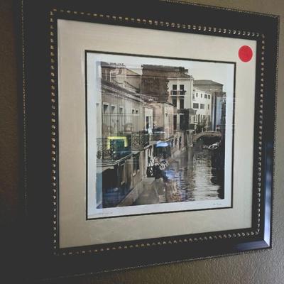 Sale Photo Thumbnail #107: 3 Ponti di Venezia framed signed prints. Frames measure 30" each.