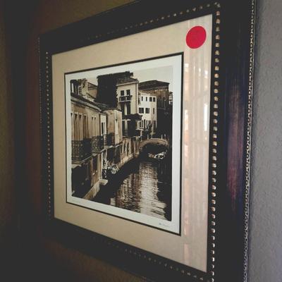 Sale Photo Thumbnail #106: 3 Ponti di Venezia framed signed prints. Frames measure 30" each.