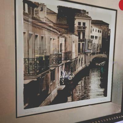 Sale Photo Thumbnail #108: 3 Ponti di Venezia framed signed prints. Frames measure 30" each.