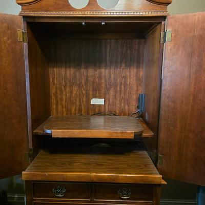 Sale Photo Thumbnail #114: Traditional Armoire. Measures 76"H x 37.5"W x 20"D