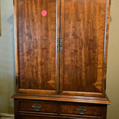 Sale Photo Thumbnail #112: Traditional Armoire. Measures 76"H x 37.5"W x 20"D