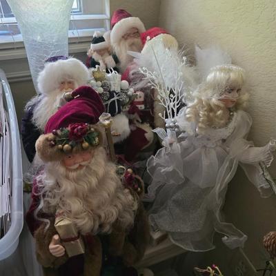 Sale Photo Thumbnail #126: Christmas Decor Lot #1, Santas and Friends
