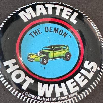 Vintage Hot Wheels Redline Collector Buttons, "Redline Era" from 1968 to 1971.